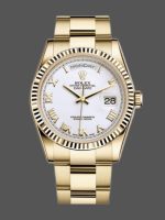 Rolex Day-Date 118238 White Roman numeral dial 36mm Unisex Replica Watch