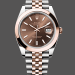 Rolex Datejust 126301 Rose Gold Chocolate Brown Index Dial 41MM Mens Replica Watch