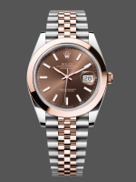 Rolex Datejust 126301 Rose Gold Chocolate Brown Index Dial 41MM Mens Replica Watch