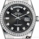Rolex Day Date 118346 Black Diamonds Dial 36mm Unisex Replica Watch - Image 2