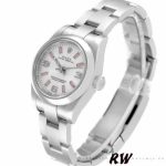 Rolex Oyster Perpetual 176200 Silver Dial Pink Luminous Markers 26MM Lady Replica Watch - Image 3