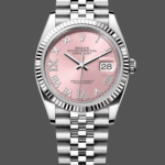 Rolex Datejust 126234 Fluted Bezel Pink Roman Dial 36MM Unisex Replica Watch