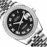 Rolex Datejust 178384 Stainless Steel Black Sunburst dial 31MM Lady Replica Watch - Image 3