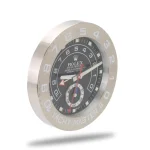 Rolex Yacht Master Silver & Black Wall Clock - Image 3