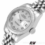 Rolex Datejust 179174 Silver Roman Dial Fluted Bezel 26MM Lady Replica Watch - Image 4