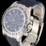 Rolex Daytona 116589BR Sodalite Dial Baguette Diamond Bezel 40mm Mens Replica Watch - Image 4
