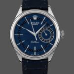 Rolex Cellini Date 50519 Blue Dial Blue Leather Strap 39MM Mens Replica Watch