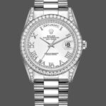 Rolex Day-Date 118389 White Gold White Roman Numeral Dial 36MM Unisex Replica Watch