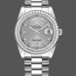 Rolex Day Date 118346 Rhodium Grey Dial 36mm Unisex Replica Watch