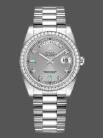 Rolex Day Date 118346 Rhodium Grey Dial 36mm Unisex Replica Watch