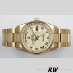 Rolex Day-Date 118208 Roman Numeral Pyramid Ivory Dial 36mm Unisex Replica Watch - Image 3