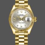 Rolex Datejust 279178 Silver Diamond Dial Fluted Bezel 28mm Lady Replica Watch