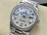 Rolex Day Date 36 Mother of Pearl Dial Diamond Bezel Platinum President m128396tbr 0005 - Image 5