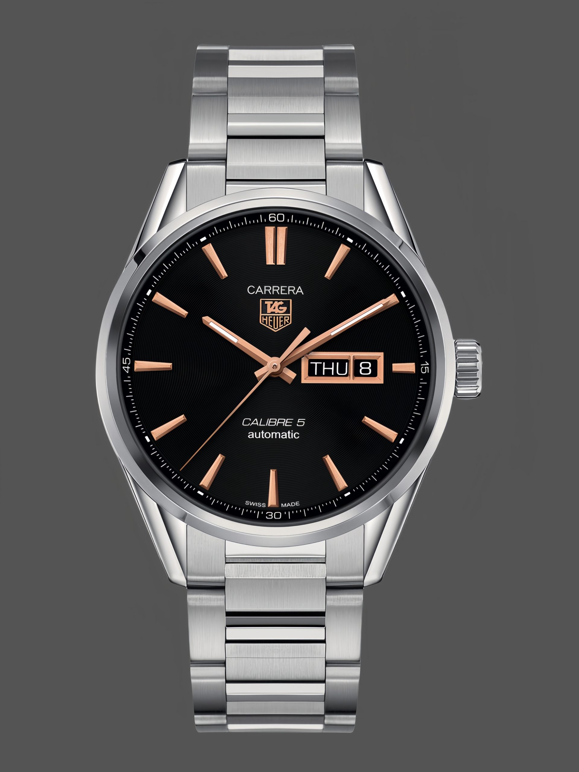 3BE6EF9F-E1D0-AE2C-DC8C-C7989DA242D7 Tag Heuer Carrera Calibre 5 Black Dial WAR201C.BA0723 41mm - Image 1