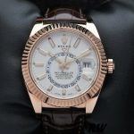 Rolex Sky-Dweller 326135 White Dial Rose Gold 42MM Mens Replica Watch - Image 2
