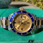 Rolex Submariner Date 16613 Champagne Serti Dial 40mm Mens Replica Watch - Image 3
