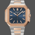 Patek Philippe Cubitus 5821/1AR-001 Stainless Steel Rose Gold Blue Dial Men's Watch