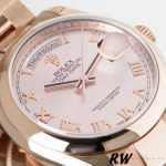 Rolex Day-Date 118205 Rose Gold Pink dial Automatic 36mm Unisex Replica Watch - Image 4