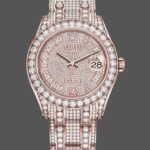 Rolex Pearlmaster 86405RBR Everose Gold Paved Diamond dial 39mm Mens Replica Watch
