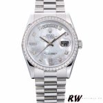 Rolex Day Date 118346 White MOP Dial 36mm Unisex Replica Watch - Image 2