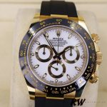 Rolex Cosmograph Daytona 116518LN White Dial Black Rubber Strap 40mm Mens Replica Watch - Image 13