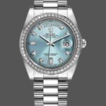 Rolex Day Date 118346 Ice Blue Dial 36mm Unisex Replica Watch
