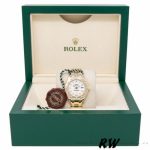 Rolex Pearlmaster 80318 Yellow Gold White Dial 29MM Lady Replica Watch - Image 6