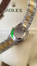 Rolex Datejust 31 Yellow Gold Olive Green Floral Motif Diamond Dial m278273 0031 - Image 9