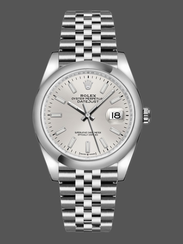 3DD42E86-A32A-5212-C318-78E28ACA08FD Rolex Datejust 126200 Silver Dial Stainless Steel 36MM Unisex Replica Watch - Image 1