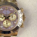 Rolex Daytona 116508 Yellow Gold Black Mother Of Pearl Dial 40MM Mens Replica Watch - Image 7