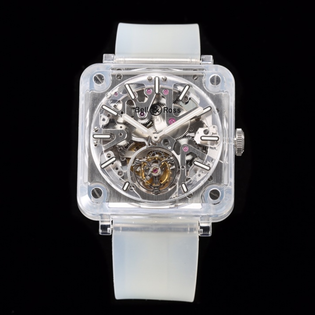 3E4F40EE-9D1F-82A3-711F-C79024EB093A Bell & Ross BR fully transparent tourbillon watch - Image 1