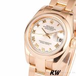 Rolex Datejust 179165 Everose Gold Pink Roman Dial 26MM Lady Replica Watch - Image 2