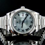 Rolex Day-Date 218206 Ice Blue Dial Platinum 41MM Mens Replica Watch - Image 4