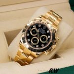 Rolex Daytona 116508 Yellow Gold Black Diamond Dial 40MM Mens Replica Watch - Image 2
