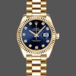 Rolex Datejust 179178 Blue Diamonds Dial Yellow Gold 26MM Lady Replica Watch