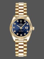 Rolex Datejust 179178 Blue Diamonds Dial Yellow Gold 26MM Lady Replica Watch