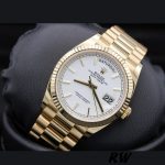 Rolex Day-Date 36MM 128238 0081 Fluted Bezel White Index Dial Unisex Replica Watch - Image 11