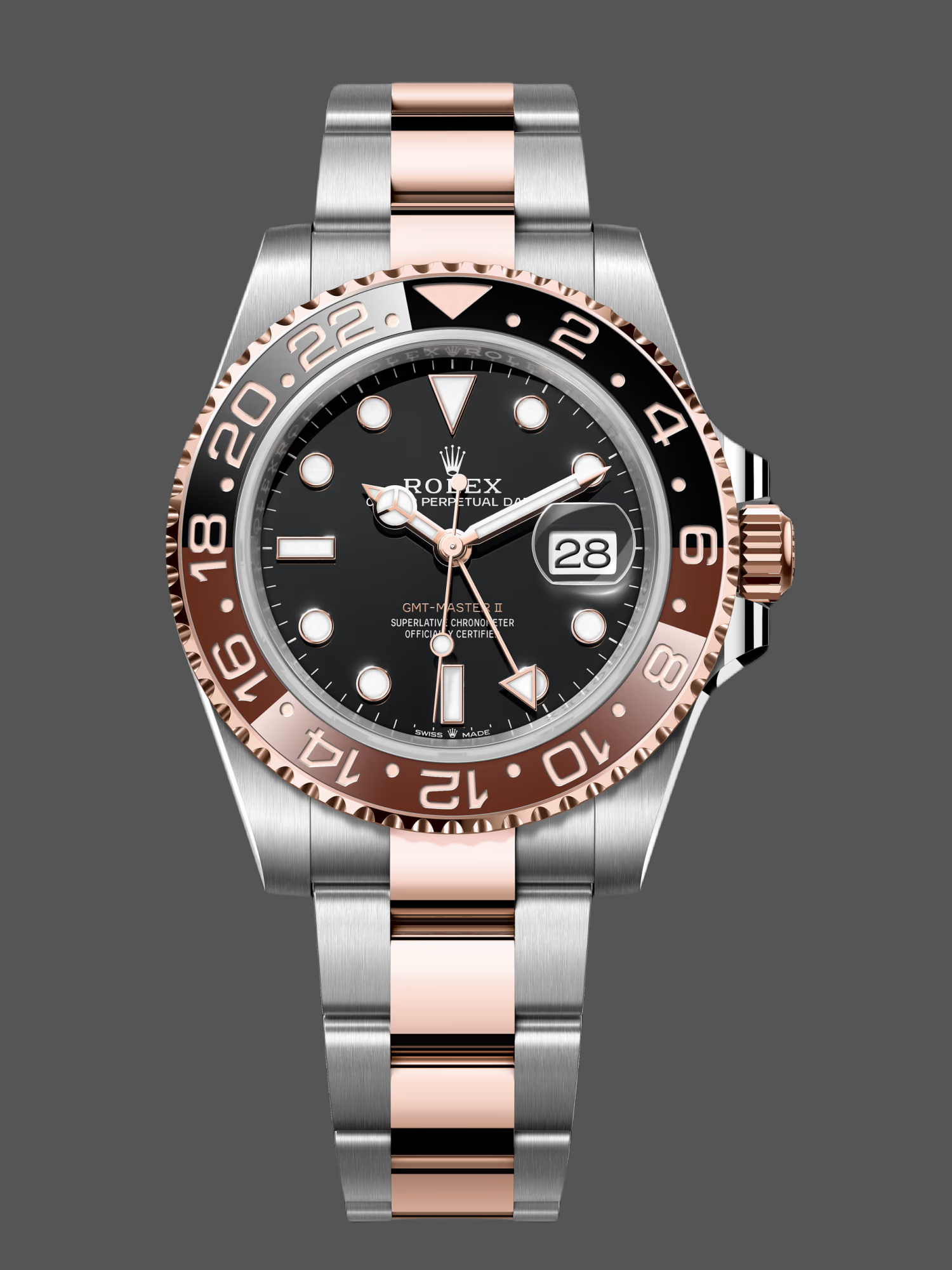3FFE7051-6FF1-66DC-BDB1-4B62BCD80A69 Rolex GMT-Master II 126711CHNR Black Dial 40mm Mens Replica Watch - Image 1