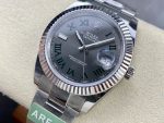 Rolex Datejust m126334 0021 Fluted Bezel Grey Wimbledon Dial 41MM Mens Replica Watch - Image 5