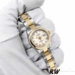 Rolex Datejust 179163 Smooth Bezel Pyramid Ivory Dial 26MM Lady Replica Watch - Image 3