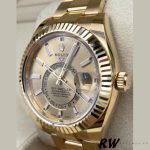 Rolex Sky-Dweller m336938-0004 Yellow Gold Champagne Dial 42mm Mens Replica Watch - Image 14