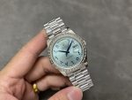 Rolex Day-Date 40mm Platinum Ice Blue Arabic Dial Diamond Bezel 228396TBR Men's Watch - Image 6