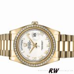 Rolex Day-Date 218348 White Roman Dial 41MM Mens Replica Watch - Image 4
