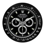 Rolex Daytona Black Wall Clock
