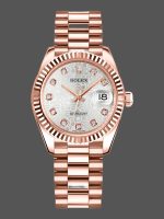 Rolex Datejust 178275 Everose Gold Jubile Silver Dial 31mm Lady Replica Watch