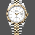 Rolex Datejust 126333 0016 White Index Jubilee 41mm Two Tone Steel