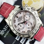 Rolex Daytona 116519 Rose MOP Arabic Pink Strap 40mm Mens Replica Watch - Image 3