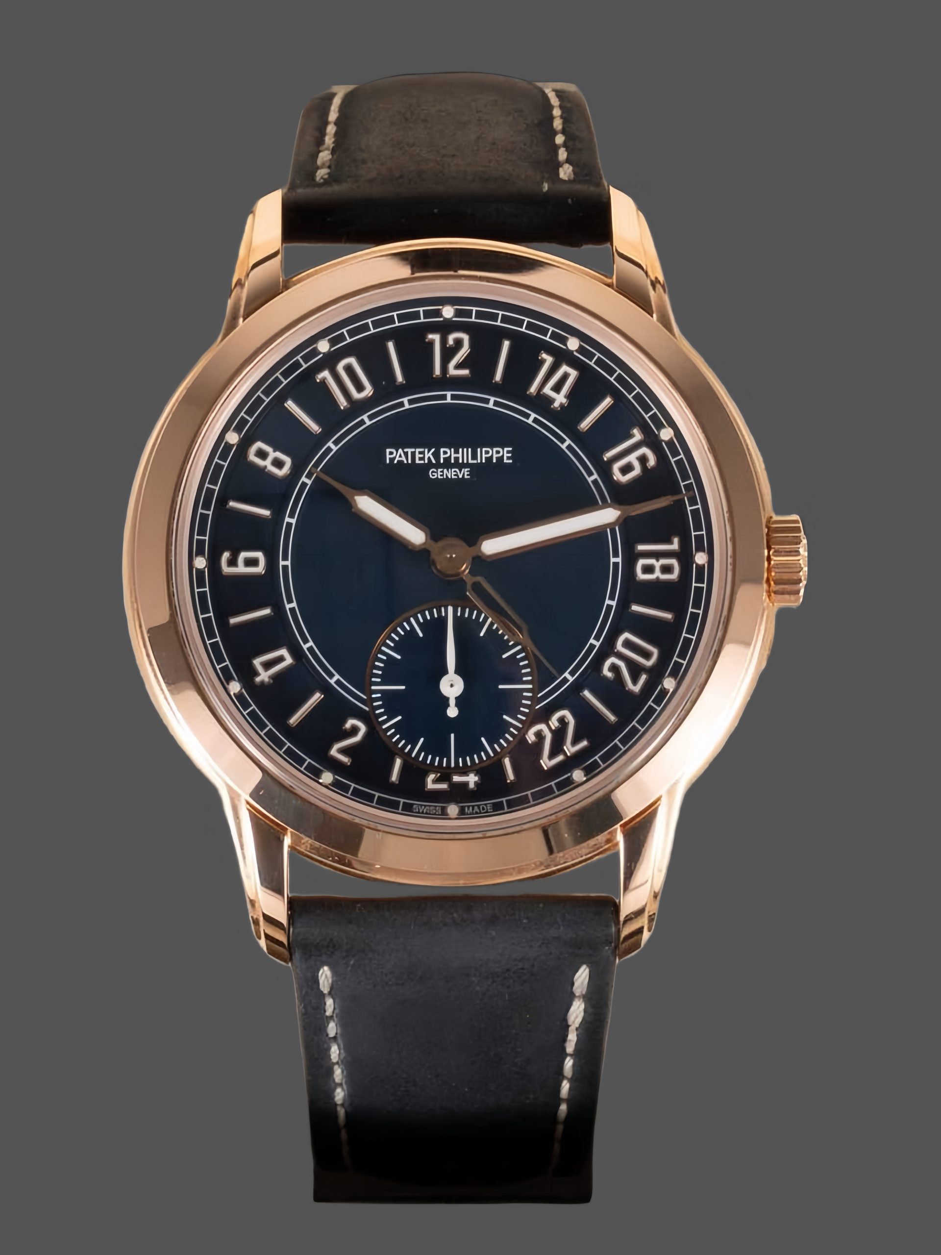 4329D0A6-E0B2-B93F-2E7D-111DBE939C4A Patek Philippe Complications Rose Gold Blue 5224R 001 42mm Replica - Image 1