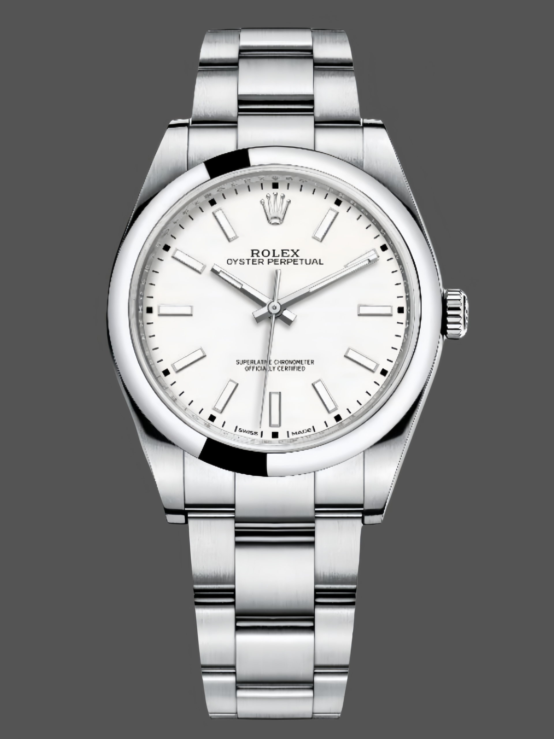 43434BEA-BE65-15A8-6A91-06B325239CDB Rolex Oyster Perpetual 114300 White Dial 39mm Mens Replica Watch - Image 1
