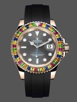 Rolex Yacht-Master 116695 Black Rubber Strap Grey Dial 40MM Mens Replica Watch